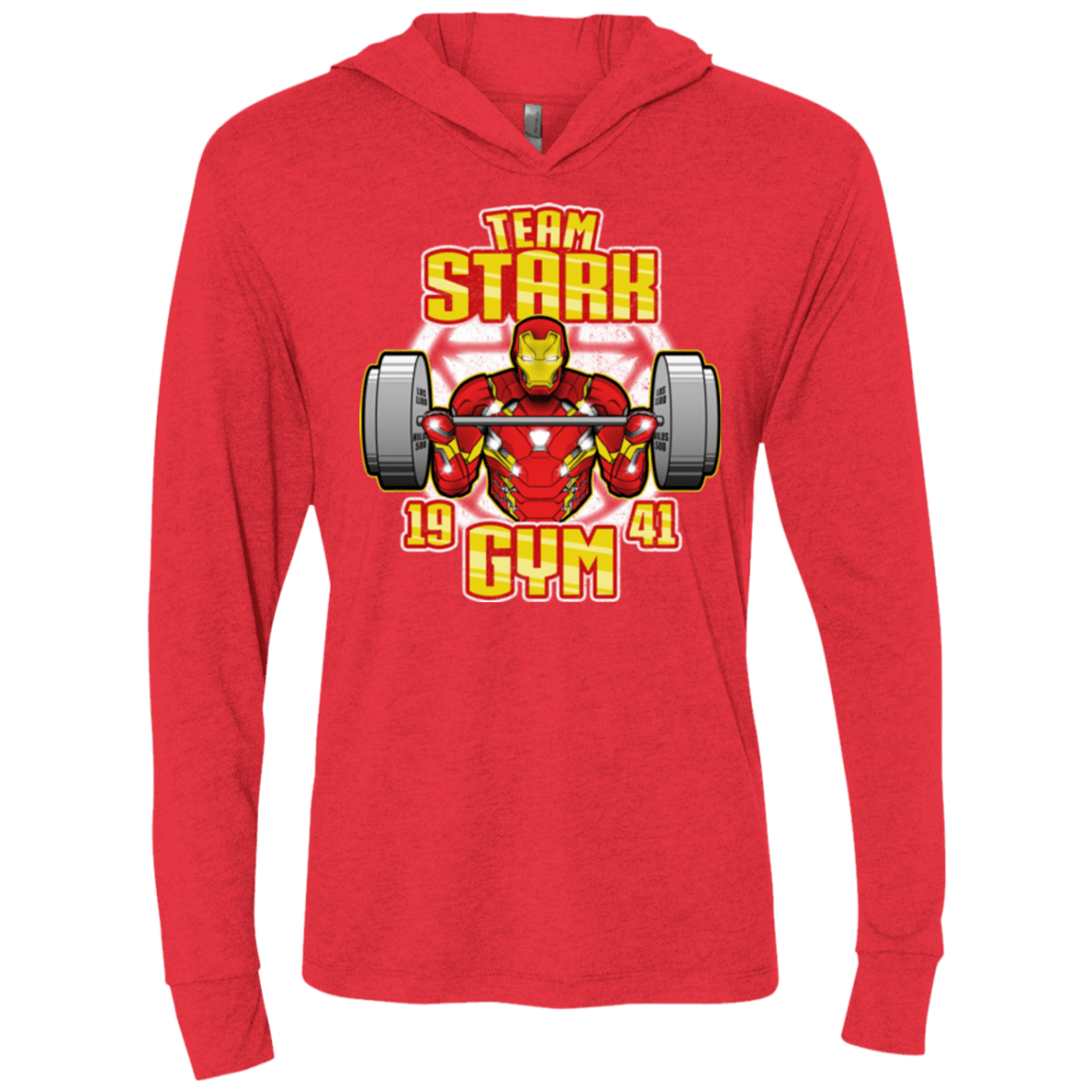 T-Shirts Vintage Red / X-Small Team Stark Gym Triblend Long Sleeve Hoodie Tee