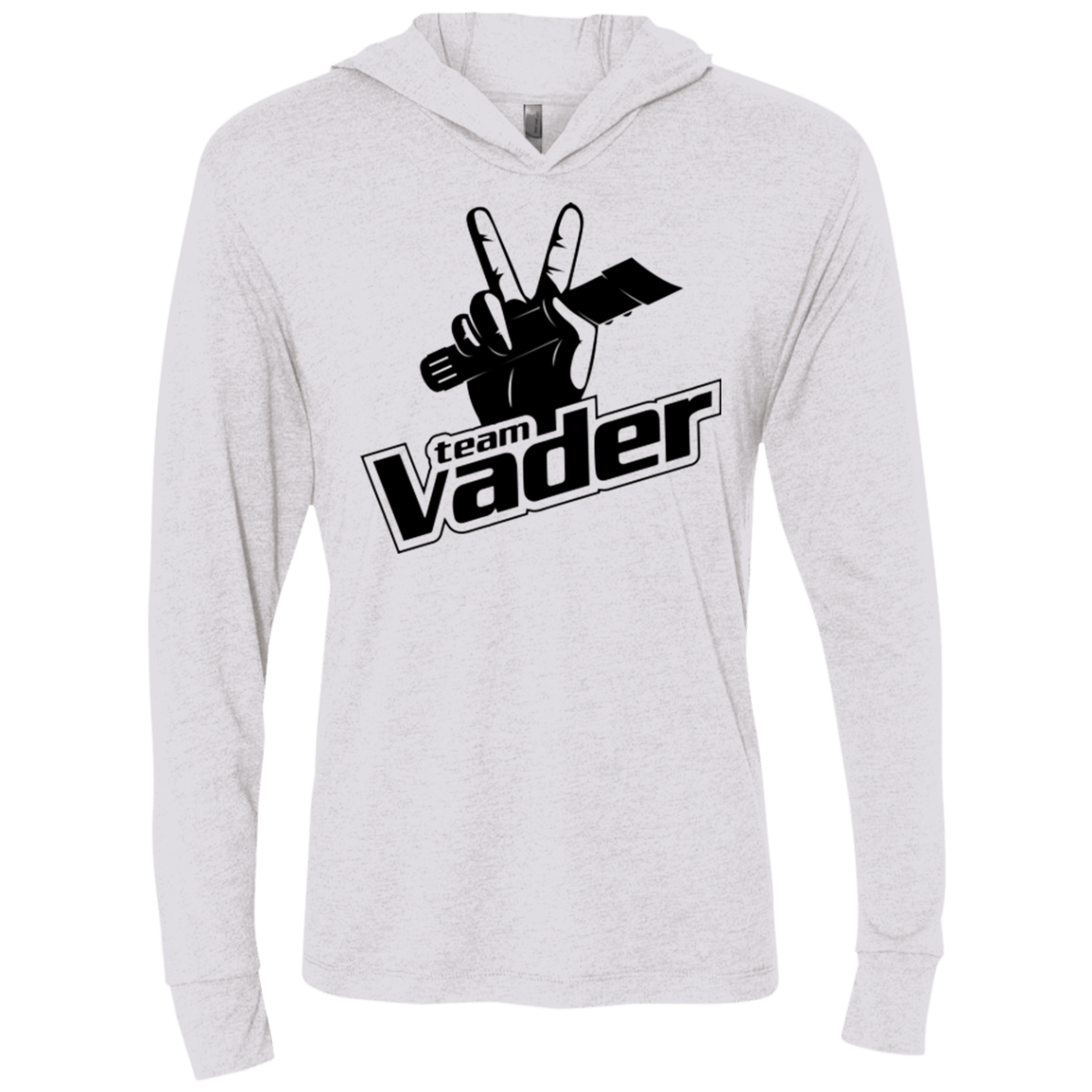 T-Shirts Heather White / X-Small Team Vader Triblend Long Sleeve Hoodie Tee