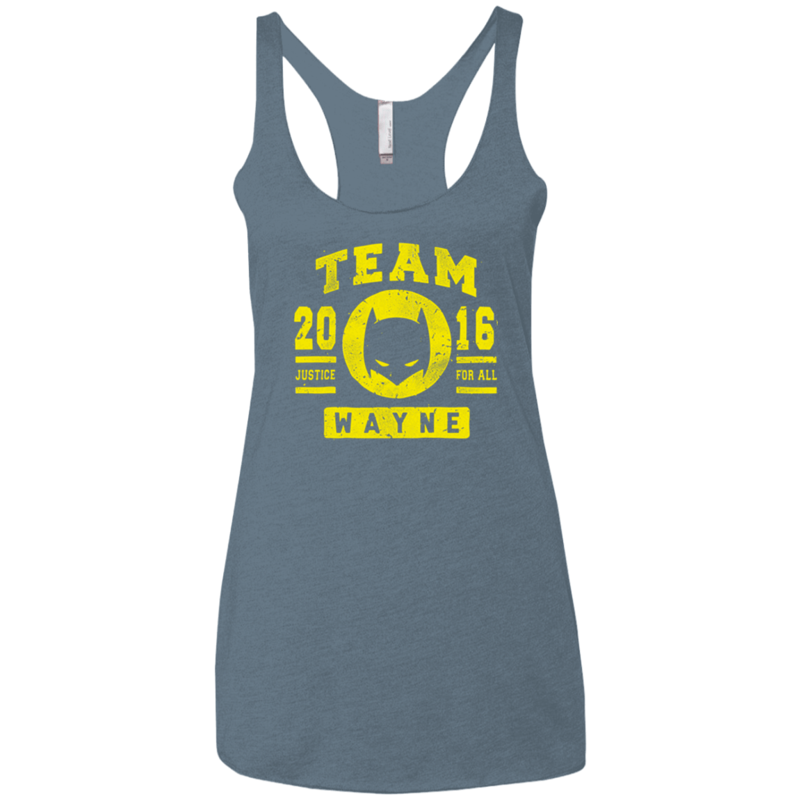 T-Shirts Indigo / X-Small TEAM WAYNE Women's Triblend Racerback Tank