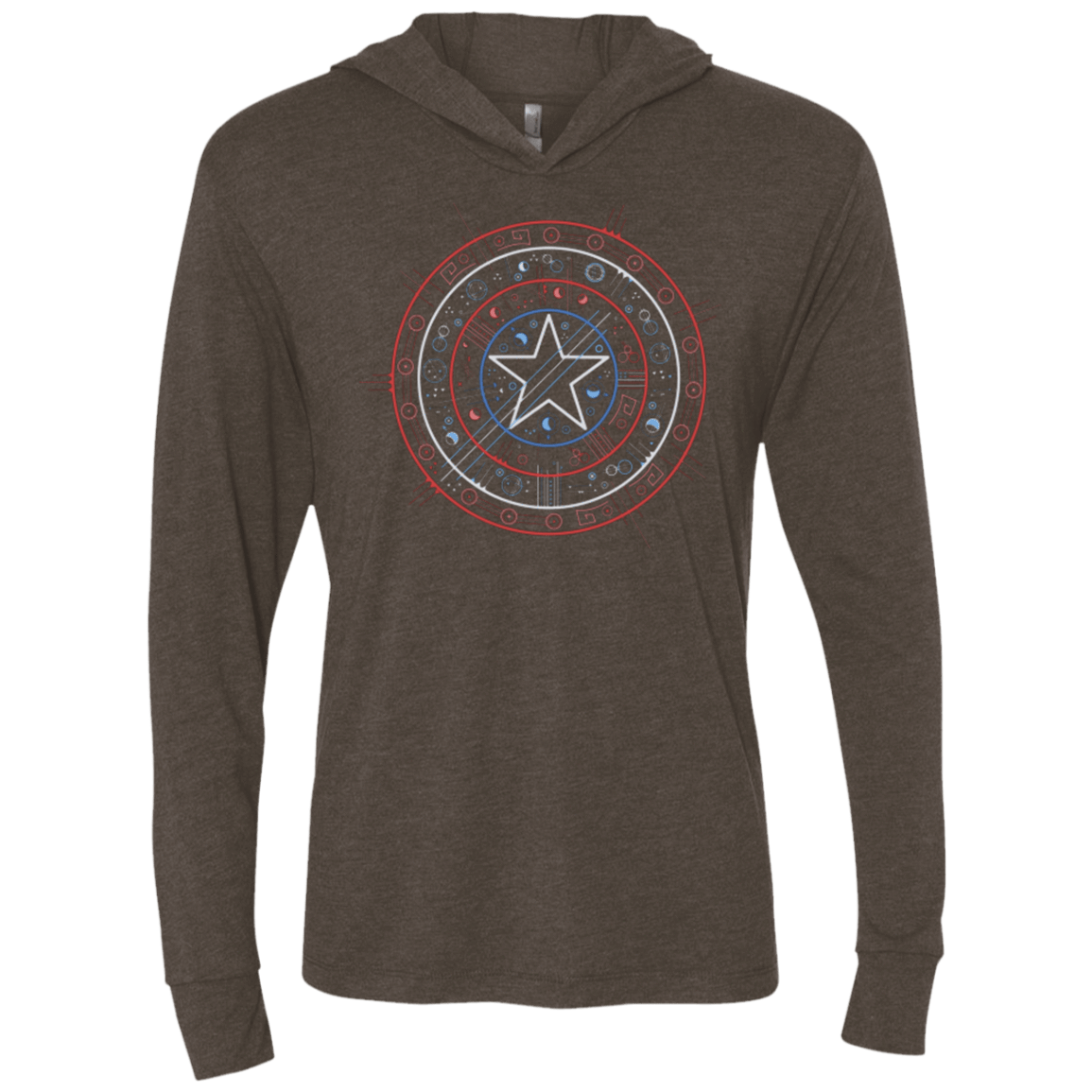 T-Shirts Tech America Triblend Long Sleeve Hoodie Tee