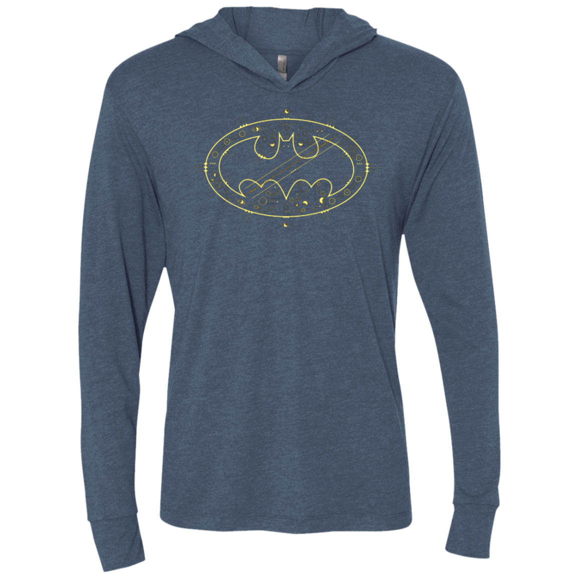 T-Shirts Indigo / X-Small Tech bat Triblend Long Sleeve Hoodie Tee