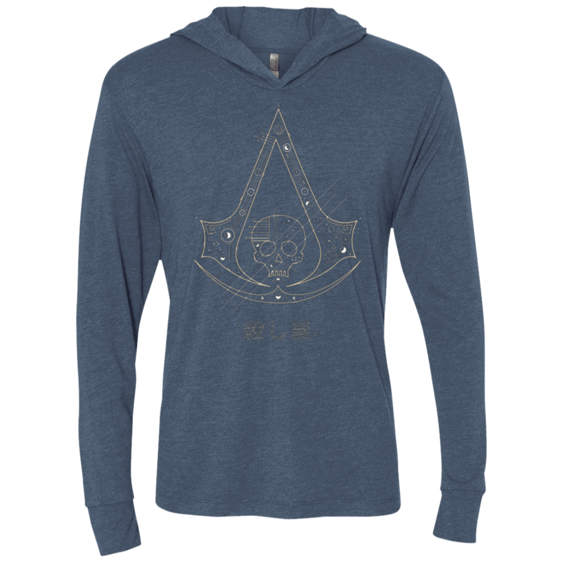 T-Shirts Indigo / X-Small Tech Creed Triblend Long Sleeve Hoodie Tee