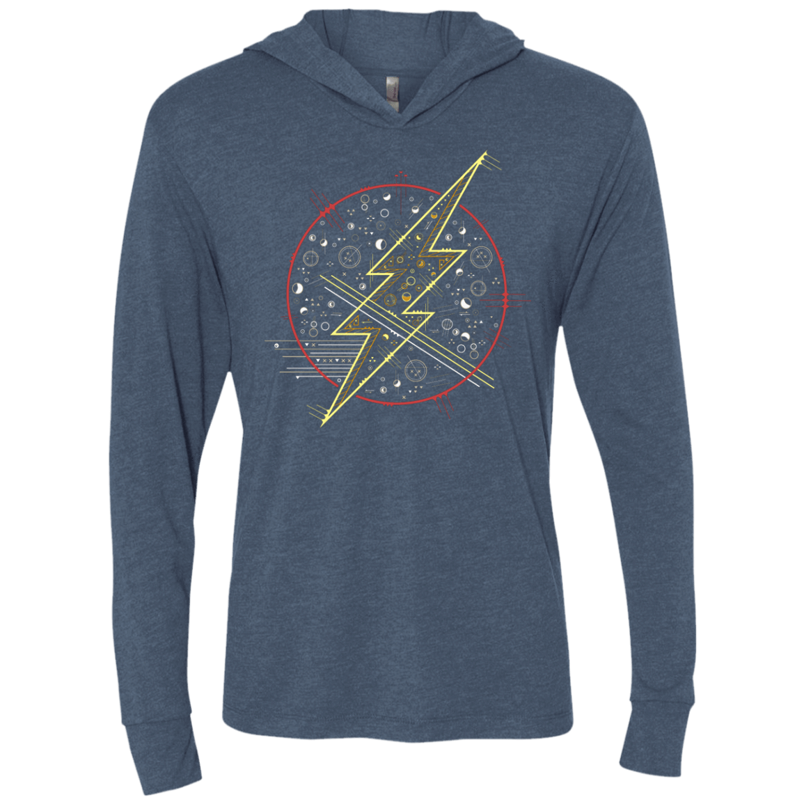 T-Shirts Indigo / X-Small Tech Flash Triblend Long Sleeve Hoodie Tee