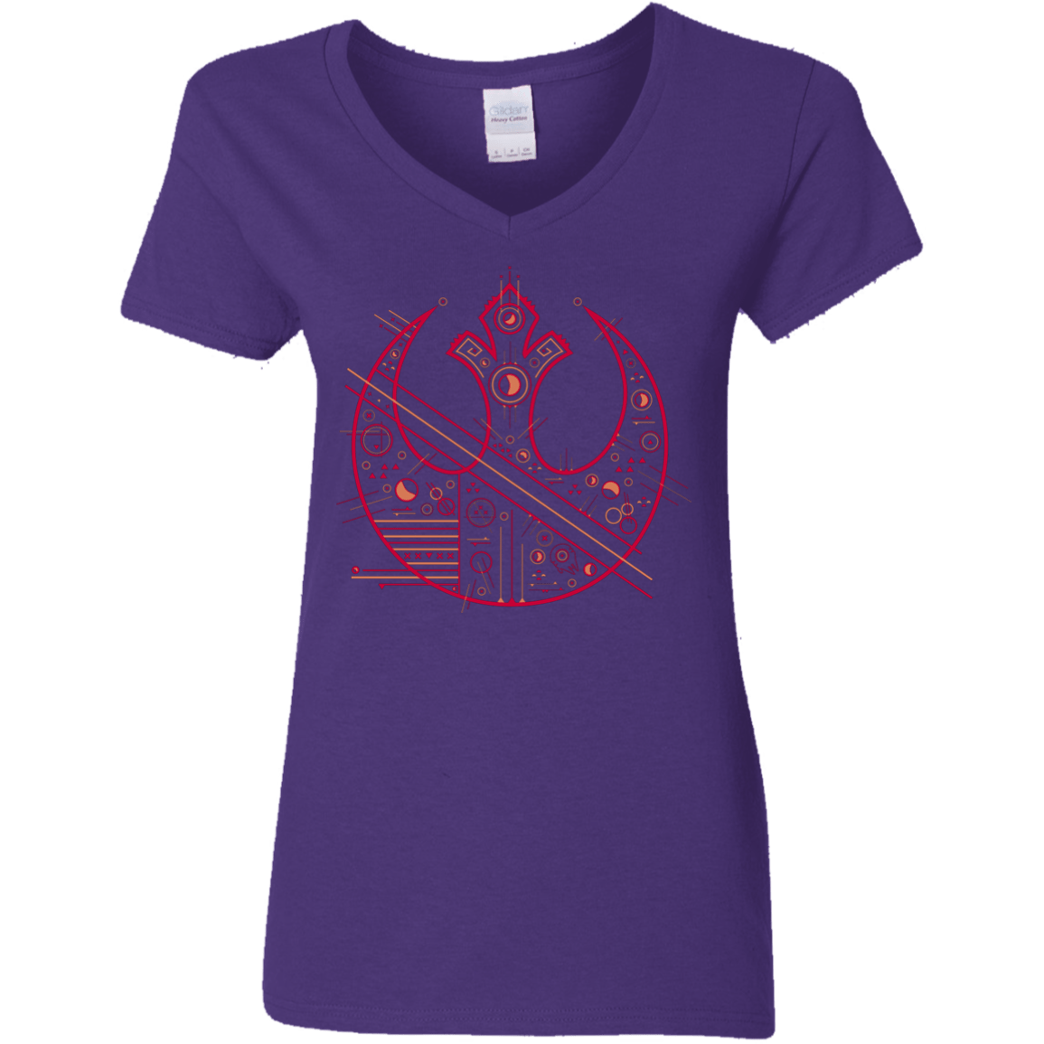T-Shirts Purple / S Tech Rebel Women's V-Neck T-Shirt