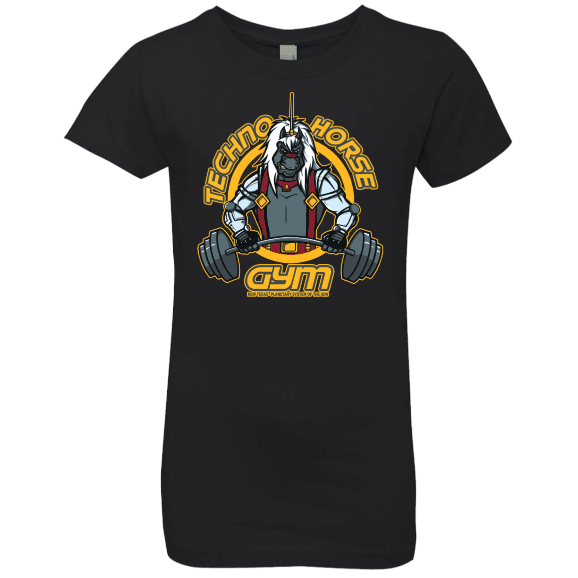 T-Shirts Black / YXS Techno Horse Gym Girls Premium T-Shirt