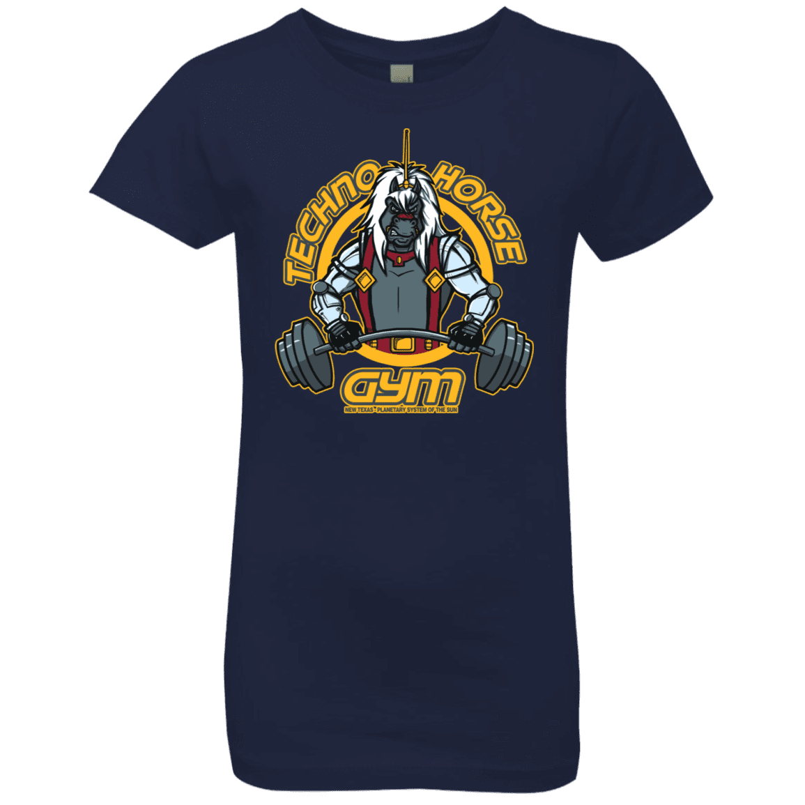 T-Shirts Midnight Navy / YXS Techno Horse Gym Girls Premium T-Shirt