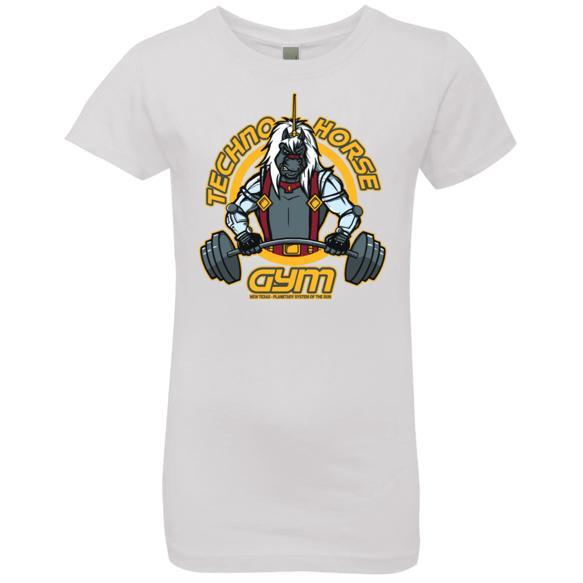 T-Shirts White / YXS Techno Horse Gym Girls Premium T-Shirt