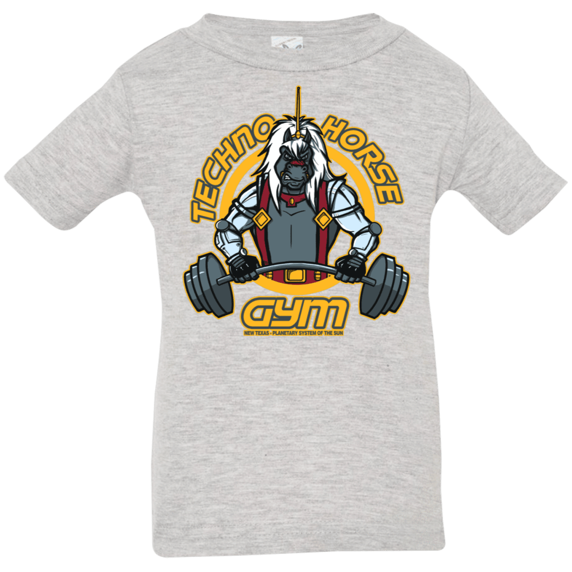 T-Shirts Heather Grey / 6 Months Techno Horse Gym Infant Premium T-Shirt