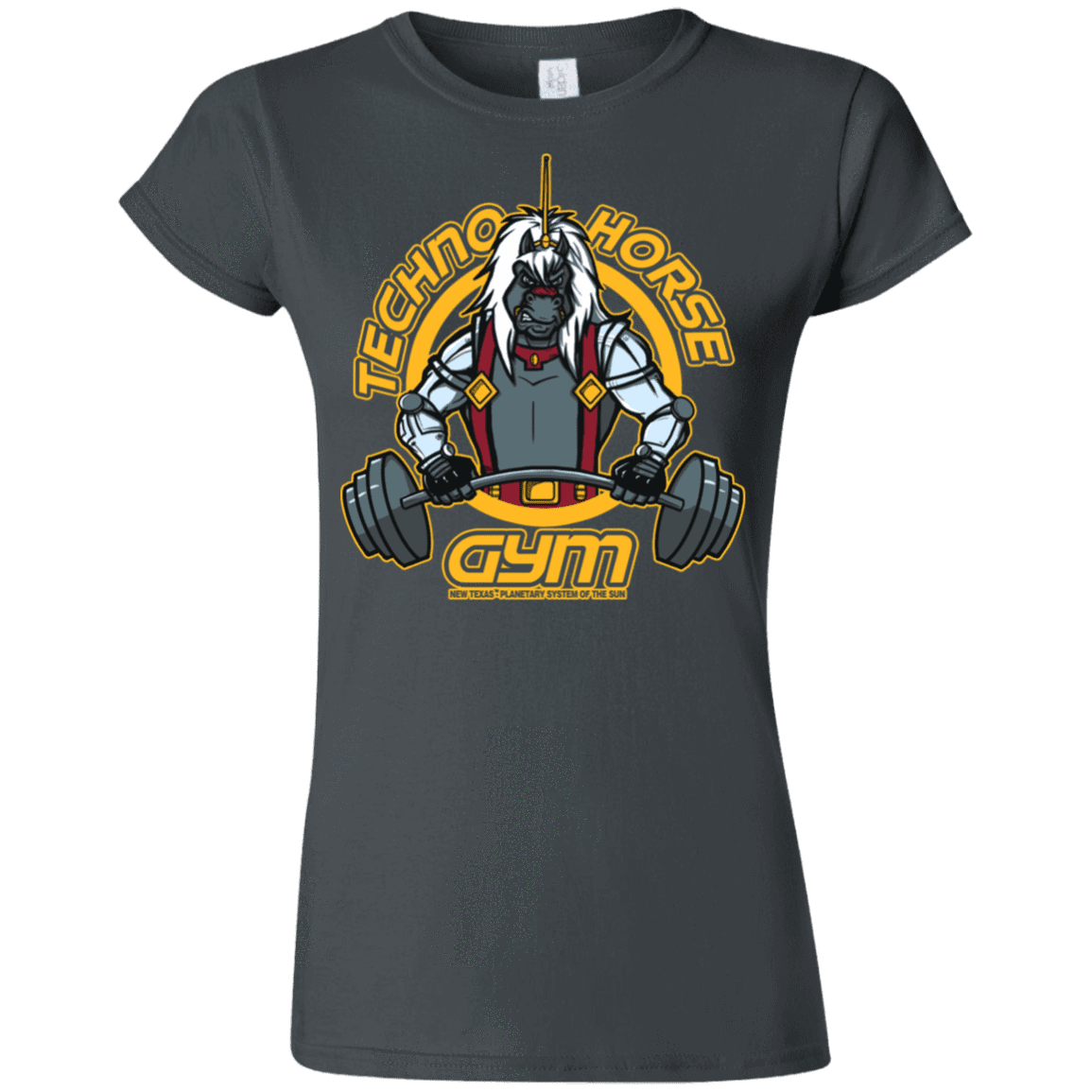 T-Shirts Charcoal / S Techno Horse Gym Junior Slimmer-Fit T-Shirt