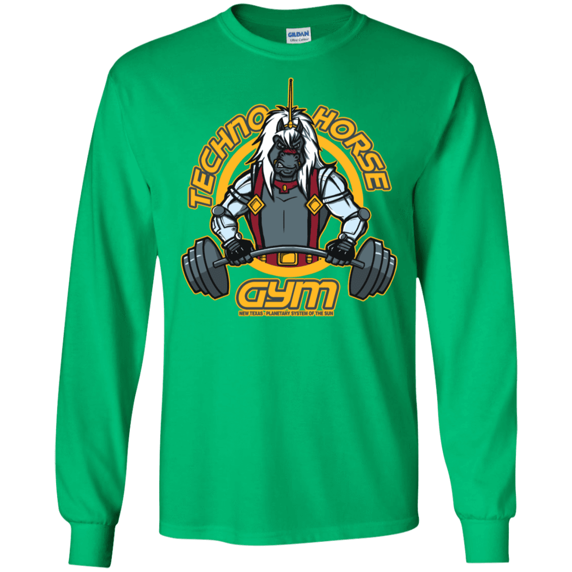 T-Shirts Irish Green / S Techno Horse Gym Men's Long Sleeve T-Shirt