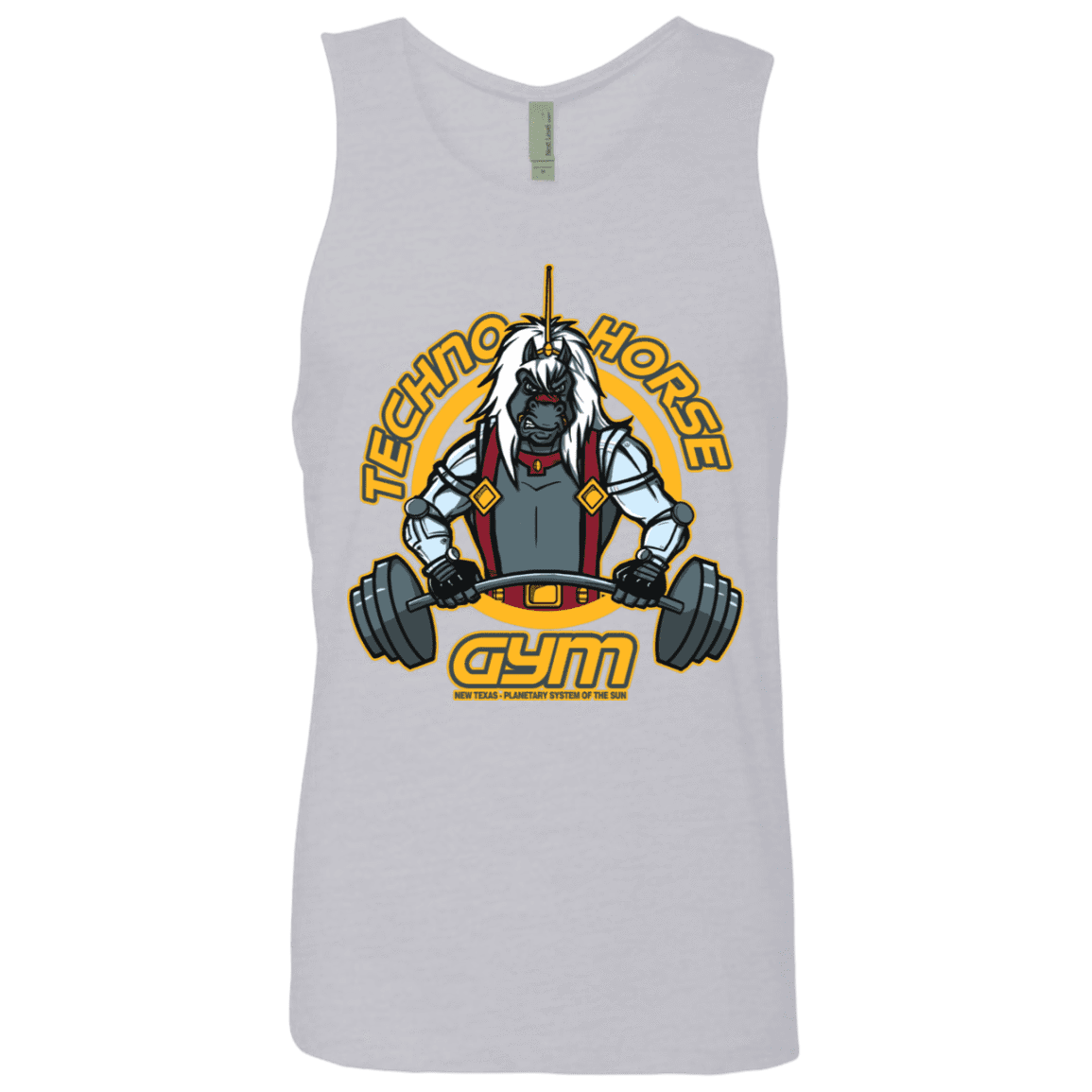 T-Shirts Heather Grey / S Techno Horse Gym Men's Premium Tank Top