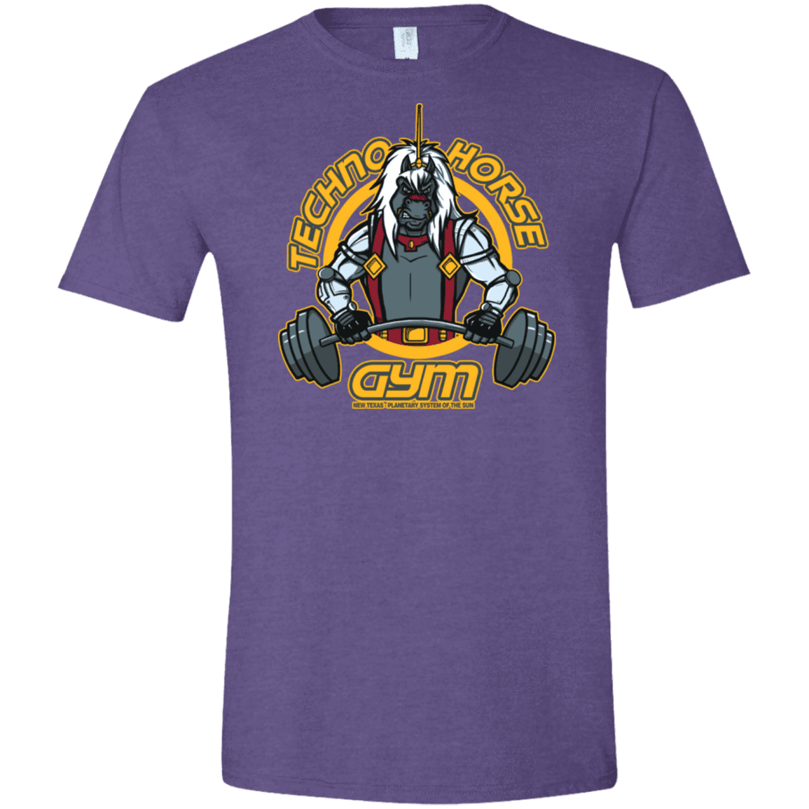 T-Shirts Heather Purple / S Techno Horse Gym Men's Semi-Fitted Softstyle