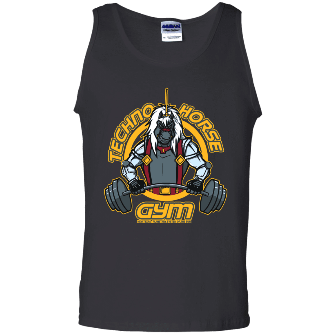 T-Shirts Black / S Techno Horse Gym Men's Tank Top
