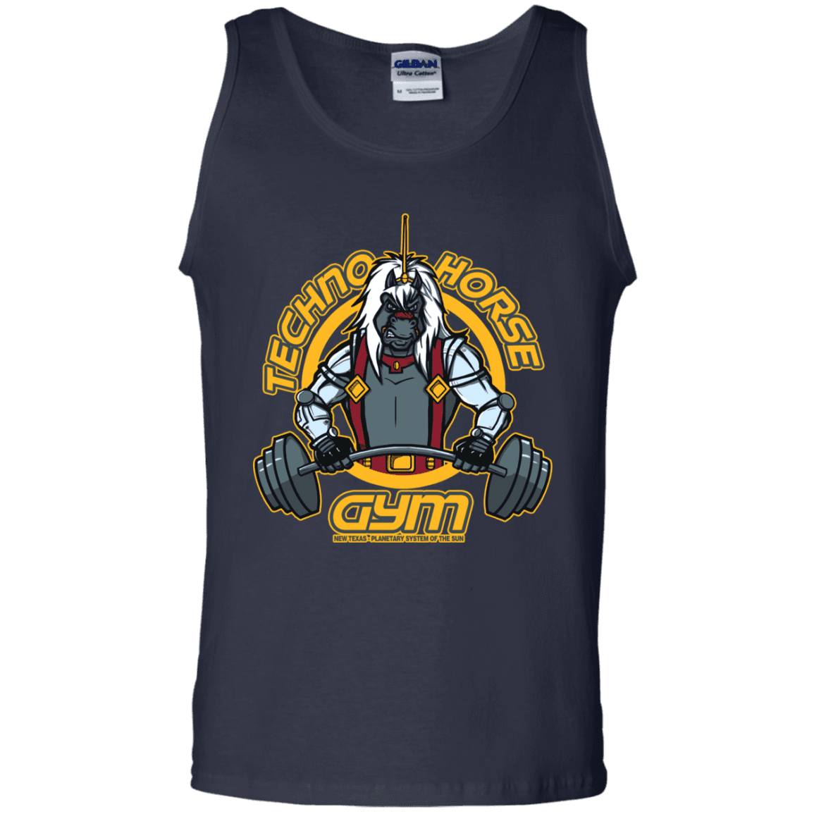 T-Shirts Navy / S Techno Horse Gym Men's Tank Top
