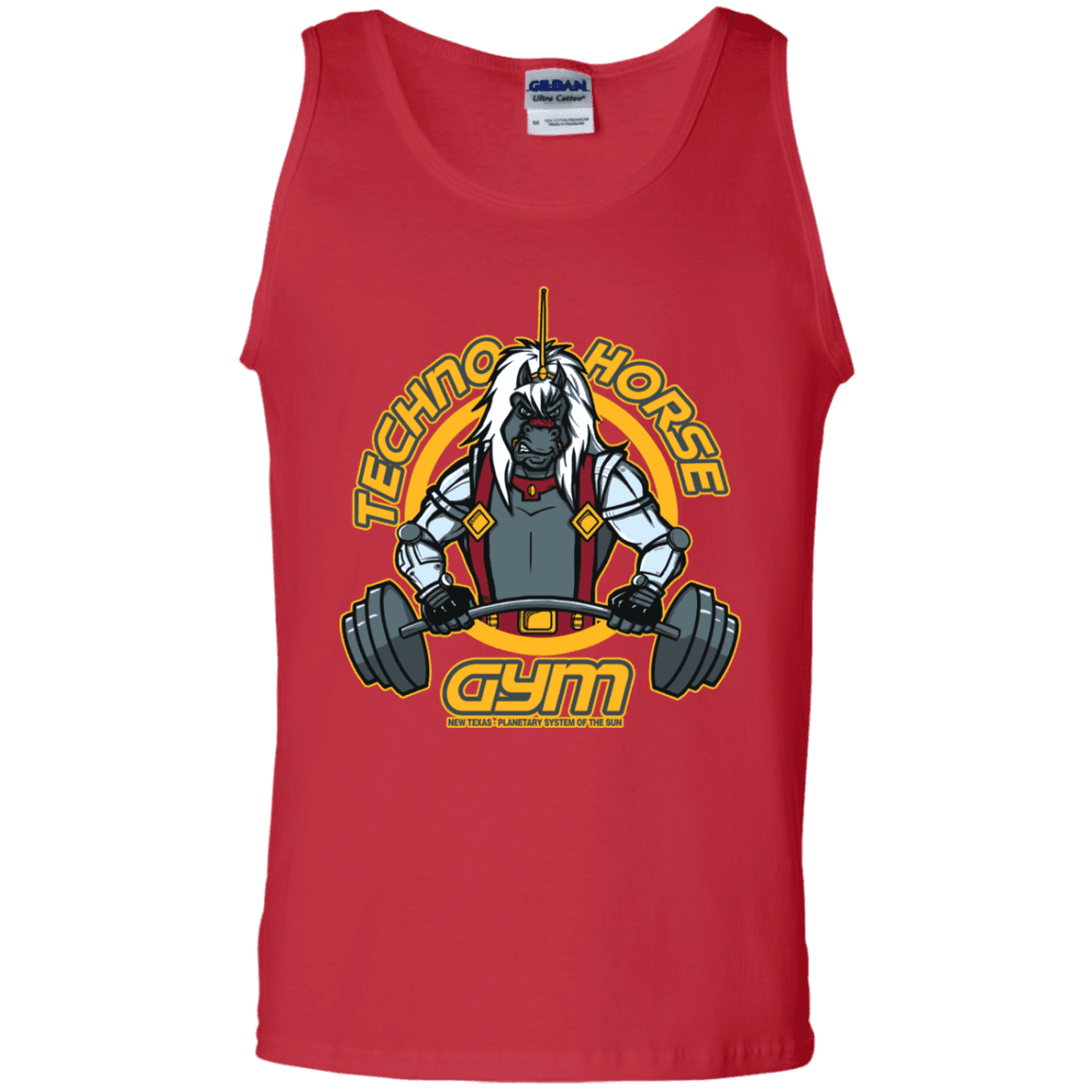 T-Shirts Red / S Techno Horse Gym Men's Tank Top