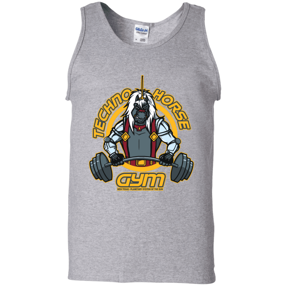 T-Shirts Sport Grey / S Techno Horse Gym Men's Tank Top