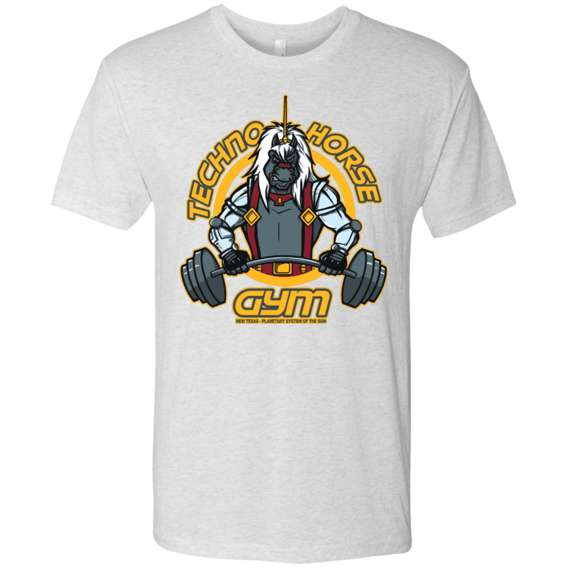 T-Shirts Heather White / S Techno Horse Gym Men's Triblend T-Shirt