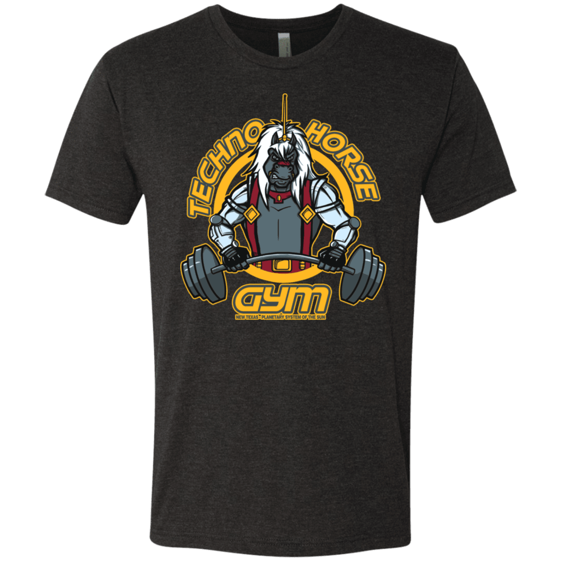 T-Shirts Vintage Black / S Techno Horse Gym Men's Triblend T-Shirt