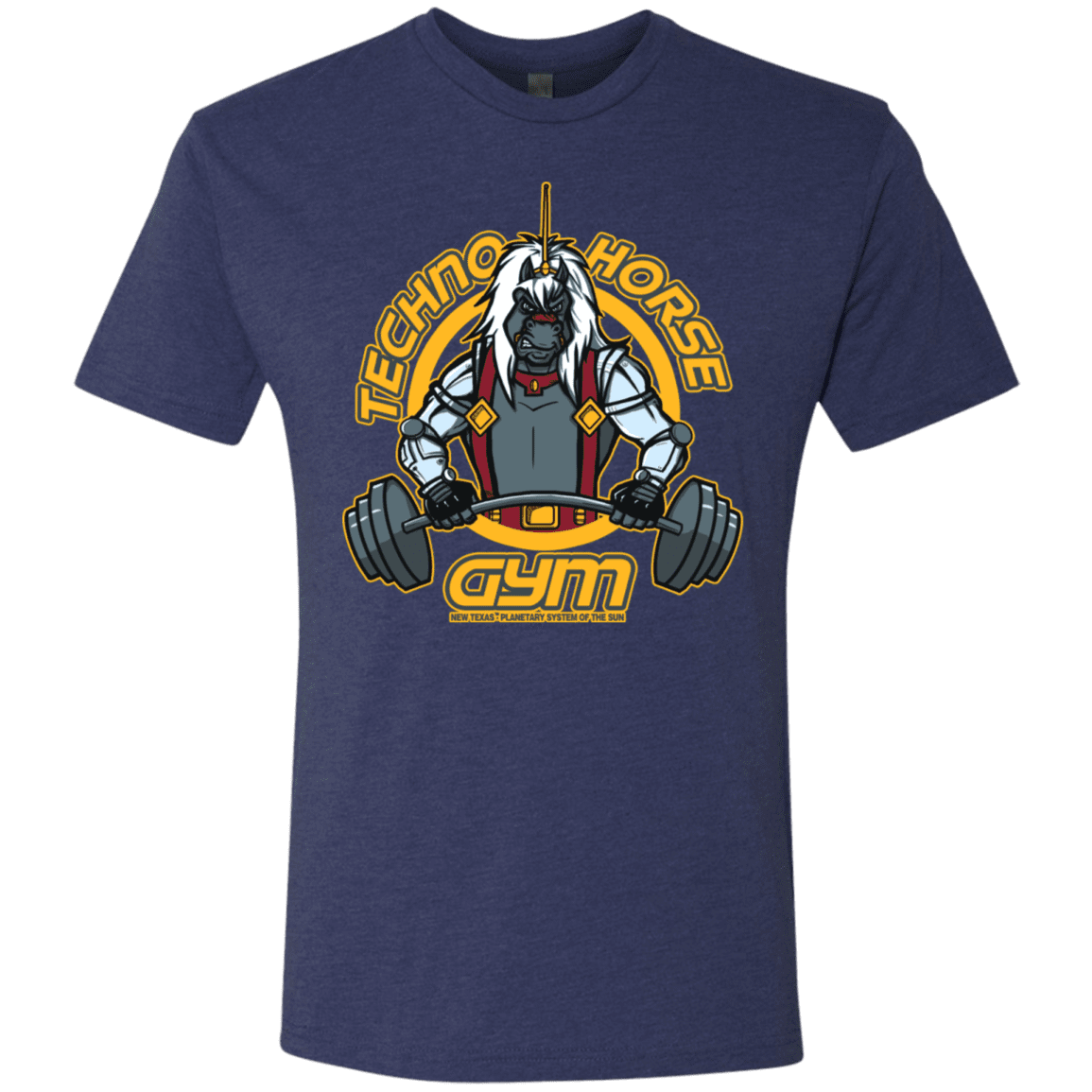 T-Shirts Vintage Navy / S Techno Horse Gym Men's Triblend T-Shirt