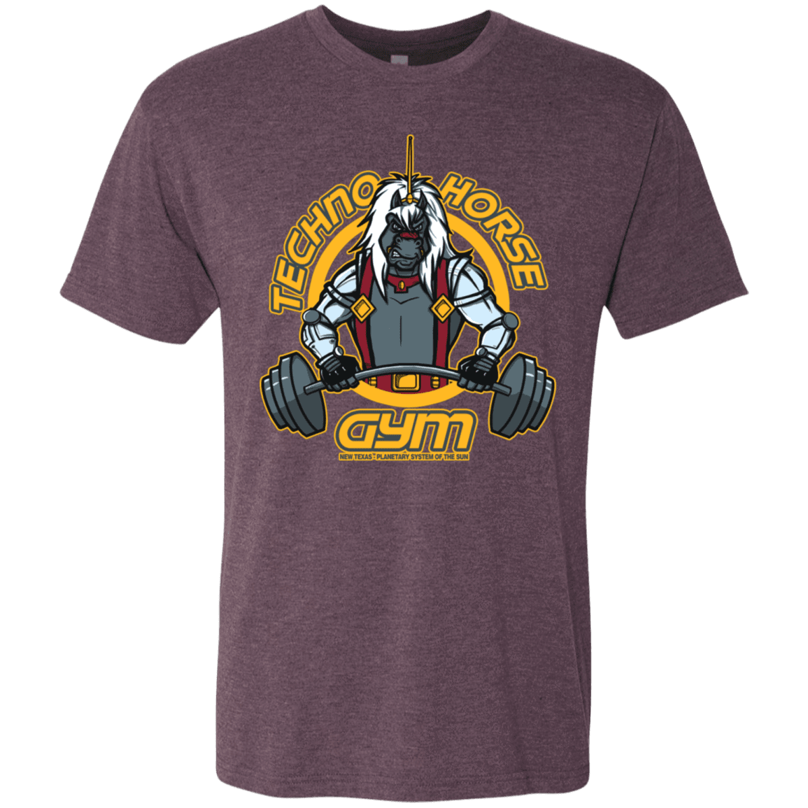 T-Shirts Vintage Purple / S Techno Horse Gym Men's Triblend T-Shirt