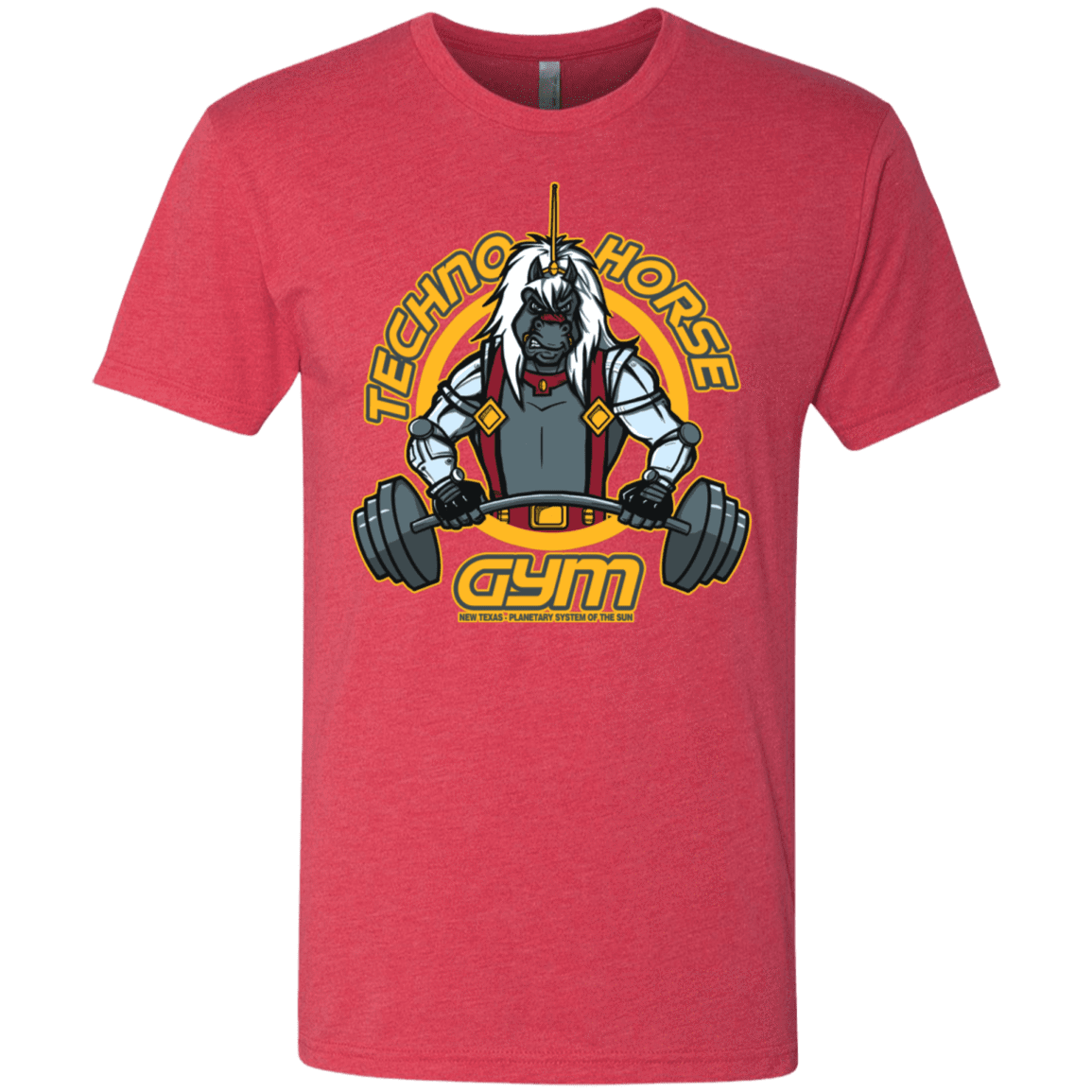 T-Shirts Vintage Red / S Techno Horse Gym Men's Triblend T-Shirt