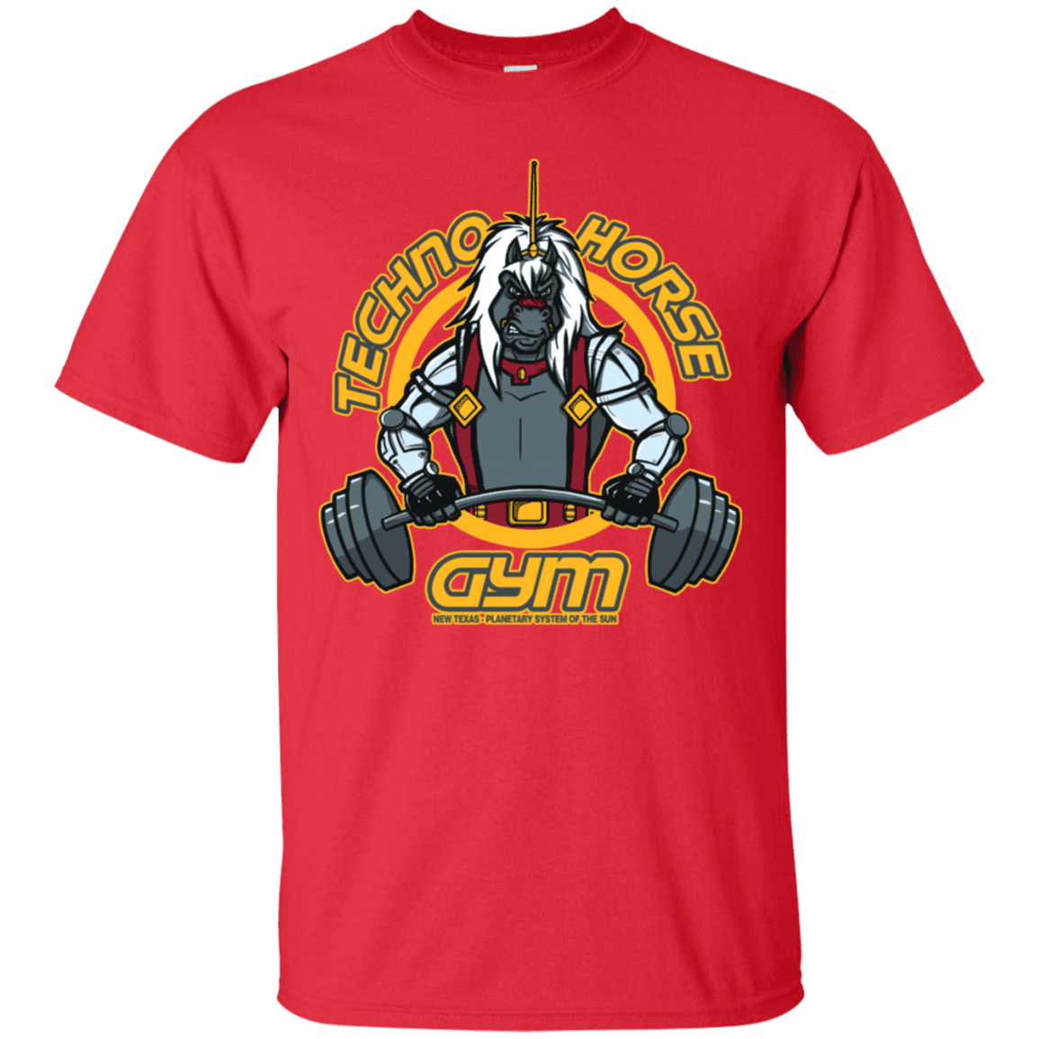 T-Shirts Red / S Techno Horse Gym T-Shirt