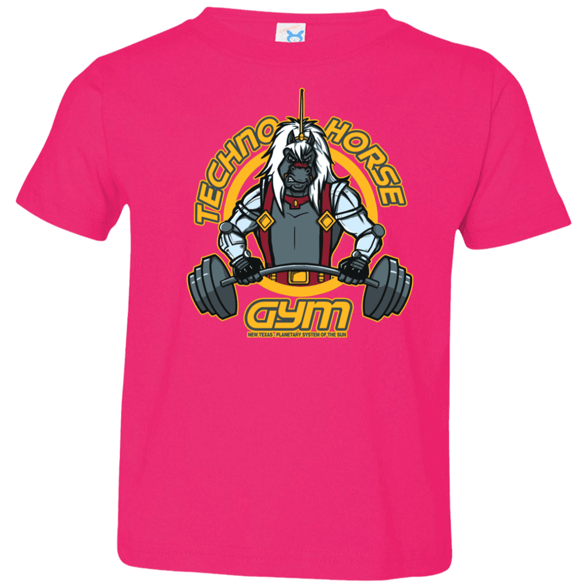 T-Shirts Hot Pink / 2T Techno Horse Gym Toddler Premium T-Shirt