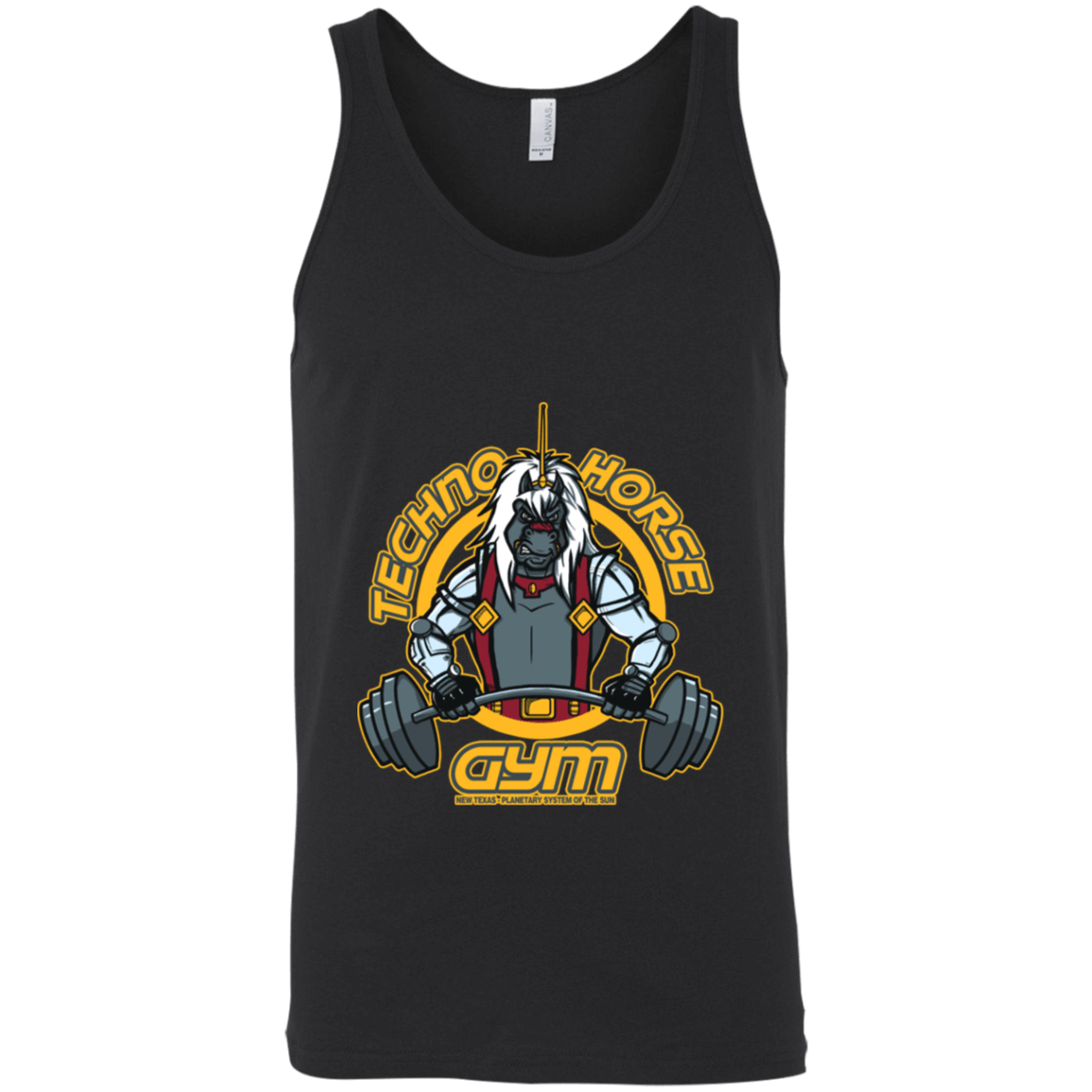 T-Shirts Black / X-Small Techno Horse Gym Unisex Premium Tank Top