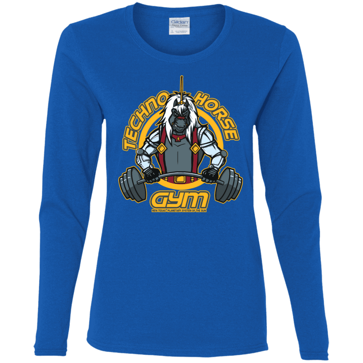 T-Shirts Royal / S Techno Horse Gym Women's Long Sleeve T-Shirt