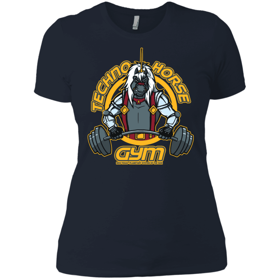T-Shirts Midnight Navy / X-Small Techno Horse Gym Women's Premium T-Shirt