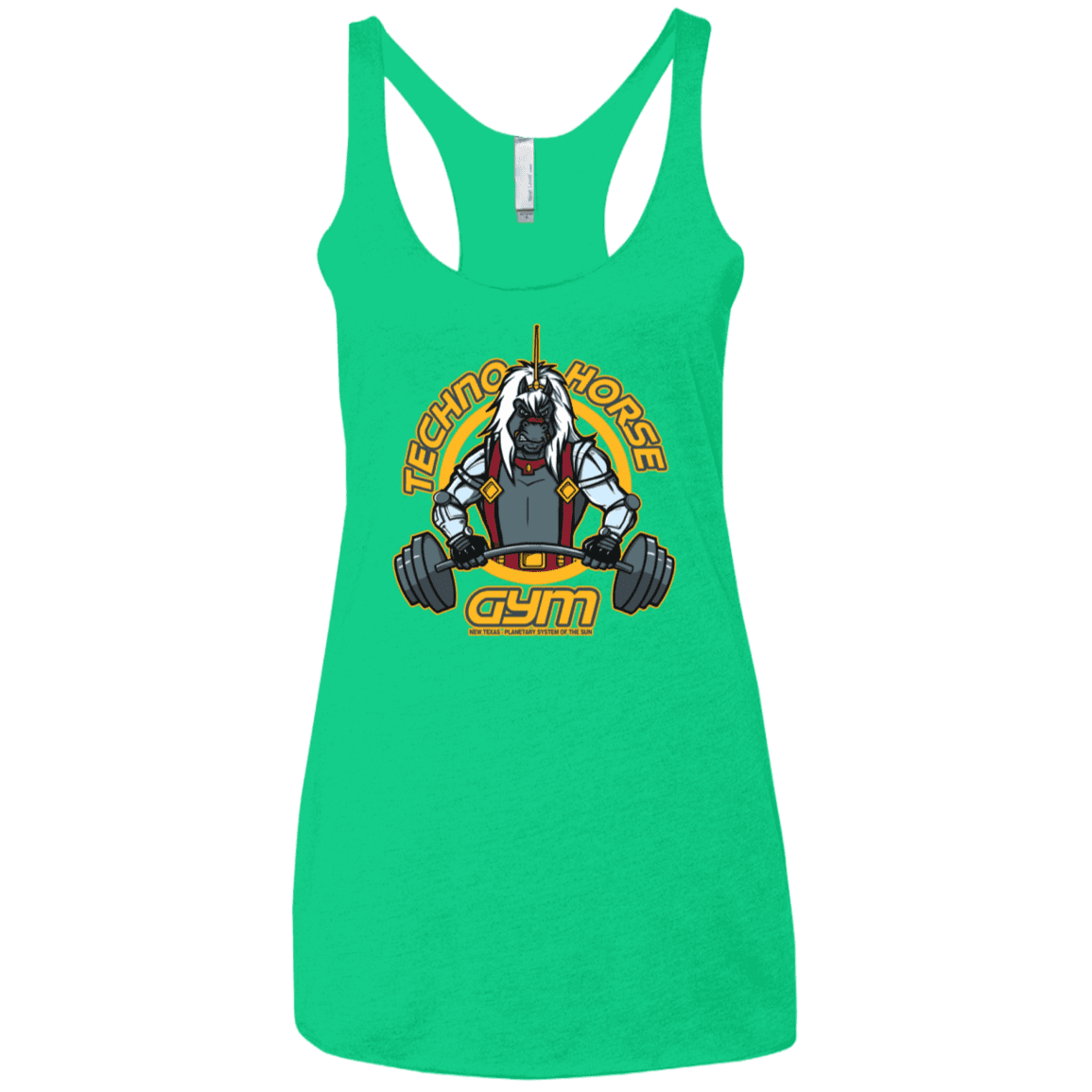 T-Shirts Envy / X-Small Techno Horse Gym Women's Triblend Racerback Tank