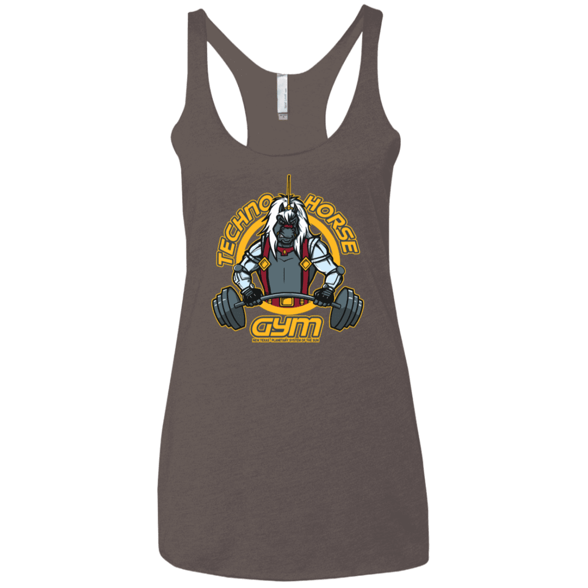 T-Shirts Macchiato / X-Small Techno Horse Gym Women's Triblend Racerback Tank