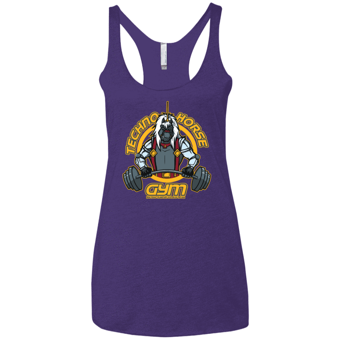T-Shirts Purple Rush / X-Small Techno Horse Gym Women's Triblend Racerback Tank