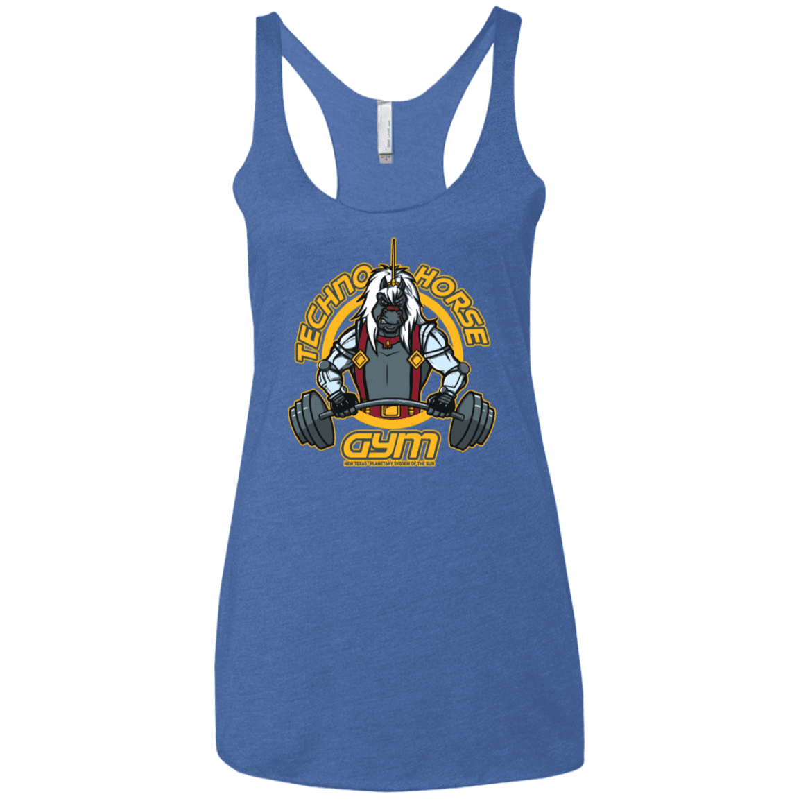 T-Shirts Vintage Royal / X-Small Techno Horse Gym Women's Triblend Racerback Tank