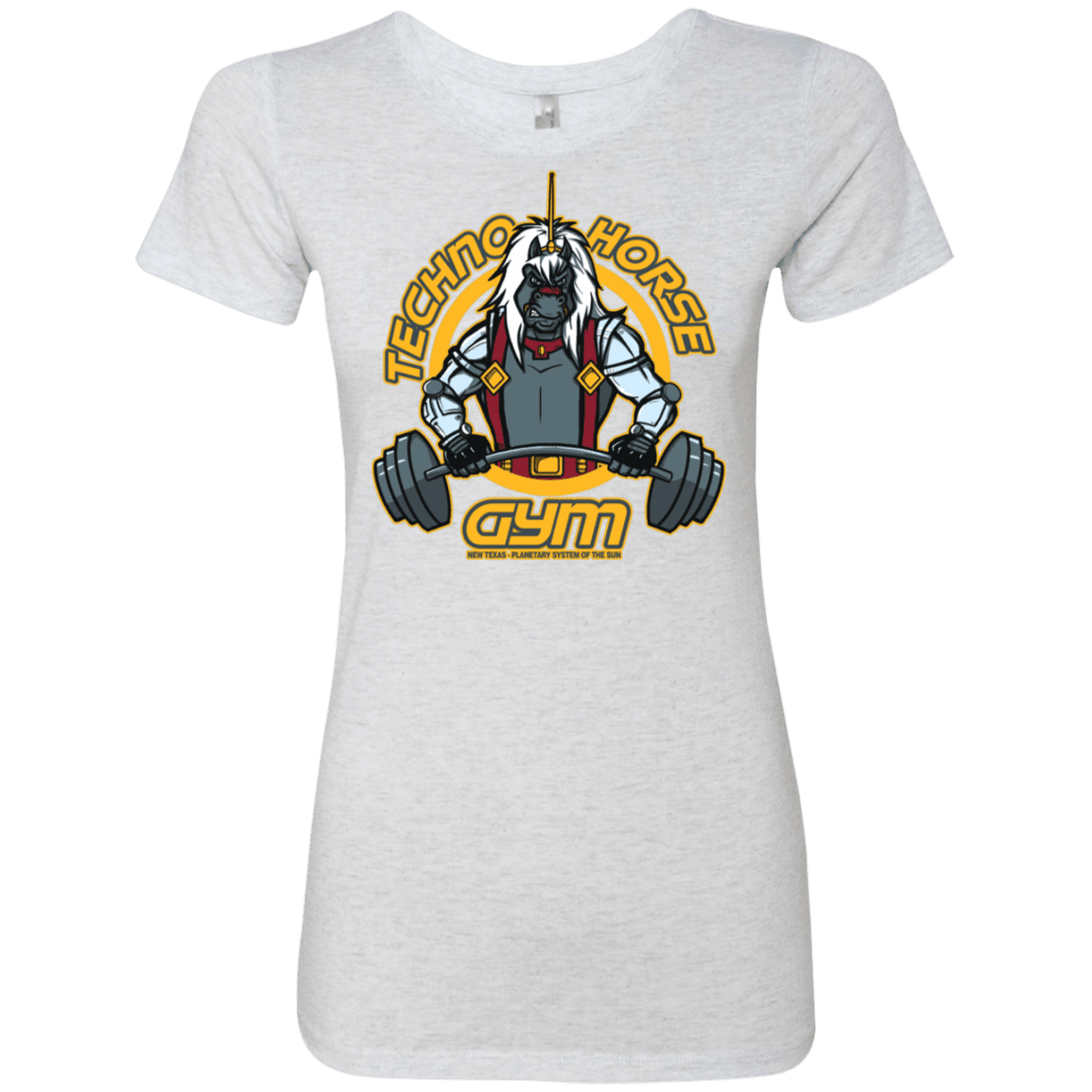 T-Shirts Heather White / S Techno Horse Gym Women's Triblend T-Shirt
