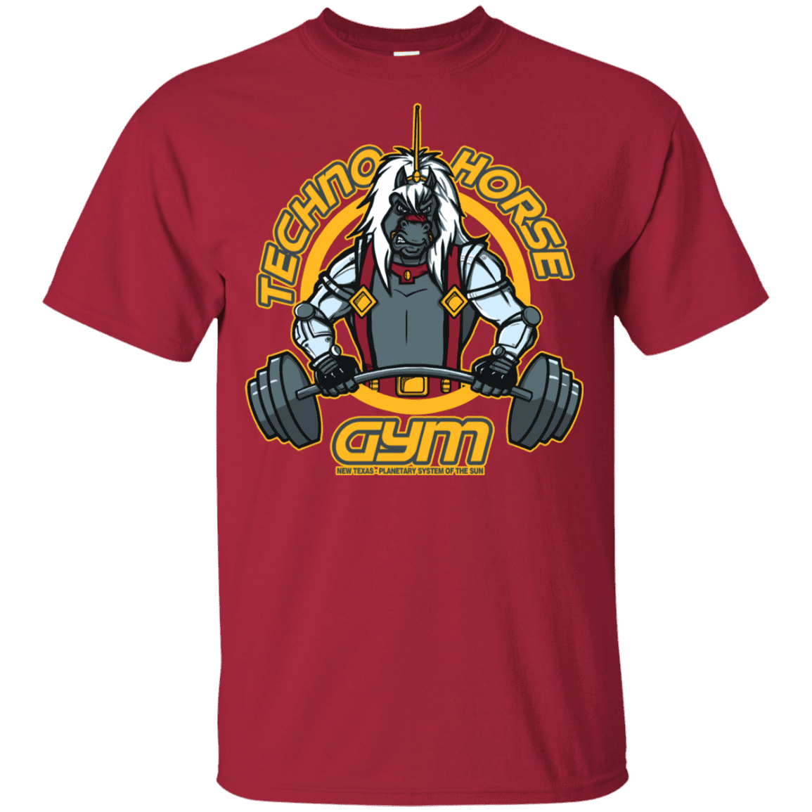 T-Shirts Cardinal / YXS Techno Horse Gym Youth T-Shirt