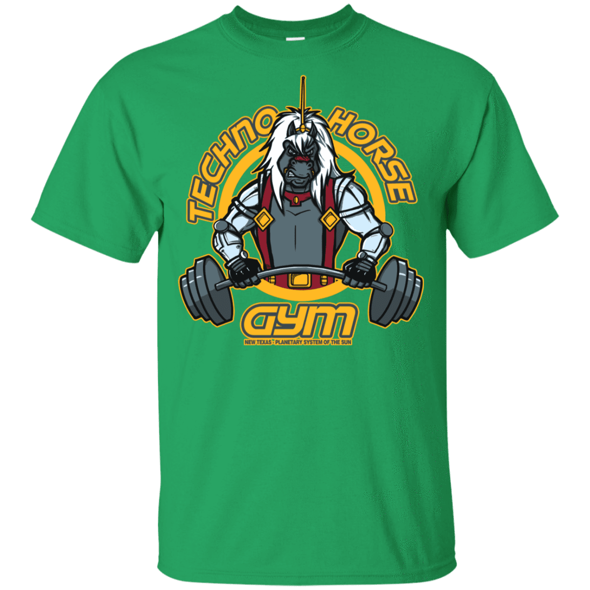 T-Shirts Irish Green / YXS Techno Horse Gym Youth T-Shirt