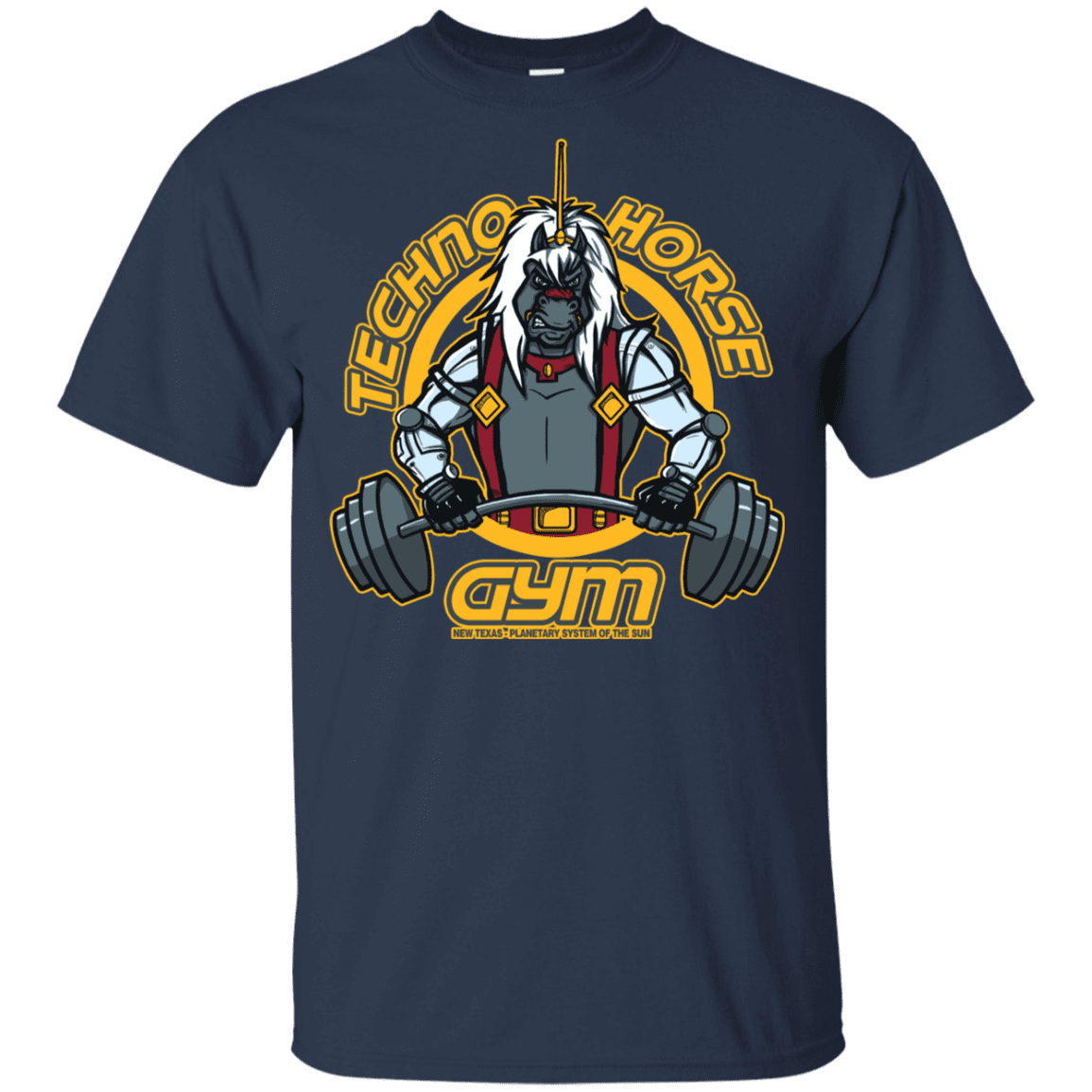 T-Shirts Navy / YXS Techno Horse Gym Youth T-Shirt