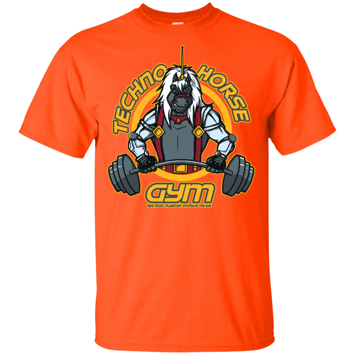 T-Shirts Orange / YXS Techno Horse Gym Youth T-Shirt