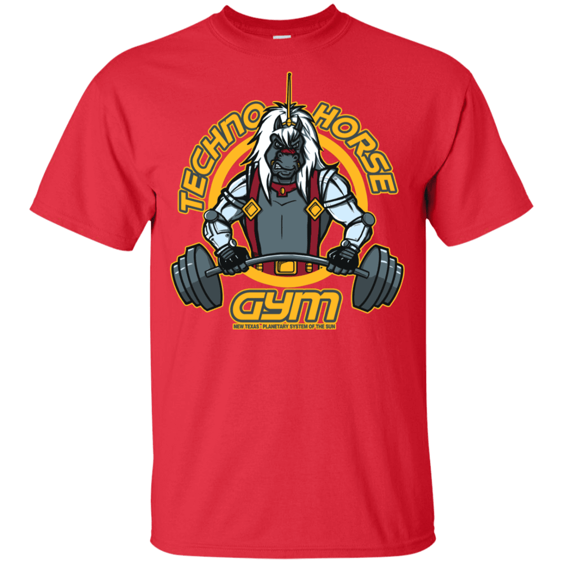 T-Shirts Red / YXS Techno Horse Gym Youth T-Shirt