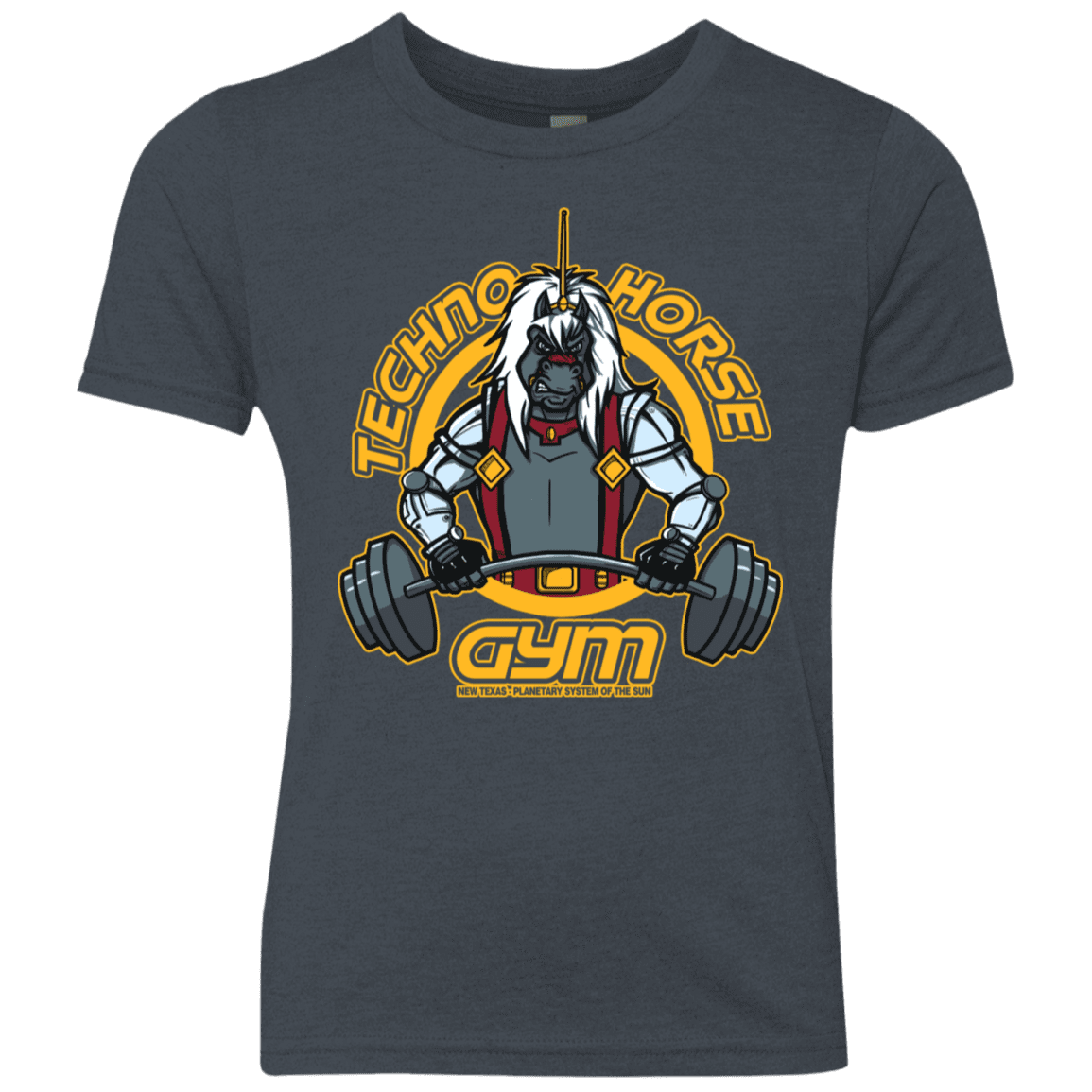T-Shirts Vintage Navy / YXS Techno Horse Gym Youth Triblend T-Shirt