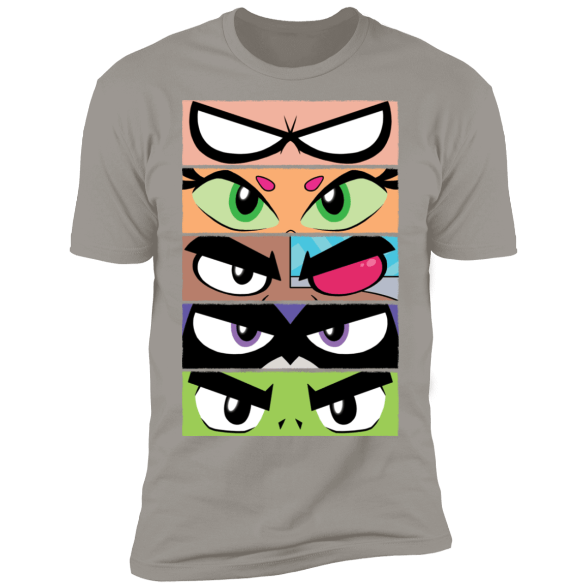 T-Shirts Light Grey / S Teen Titans GO Eyes Men's Premium T-Shirt