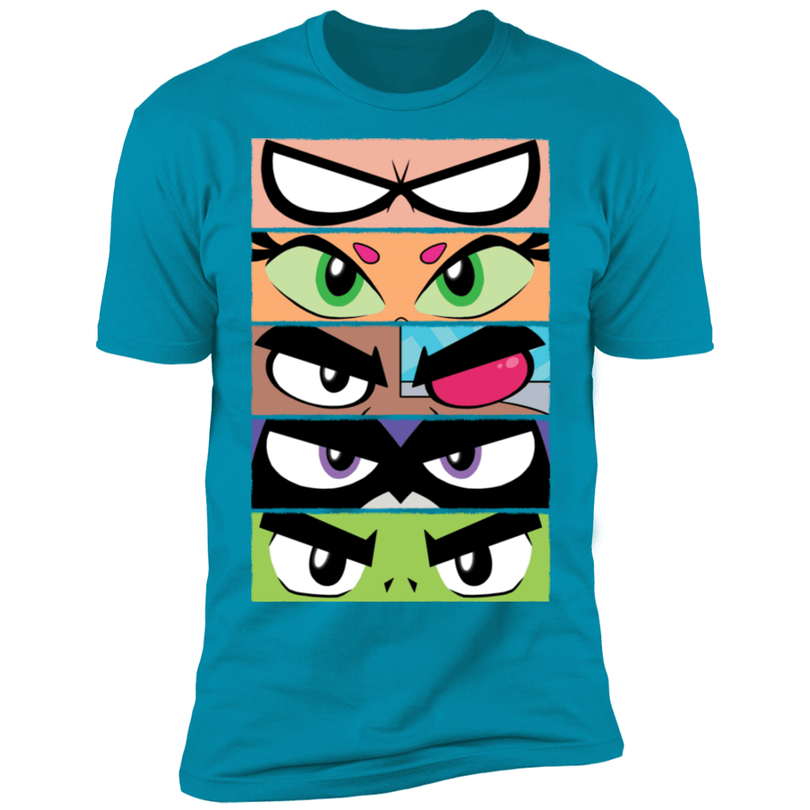 T-Shirts Turquoise / S Teen Titans GO Eyes Men's Premium T-Shirt