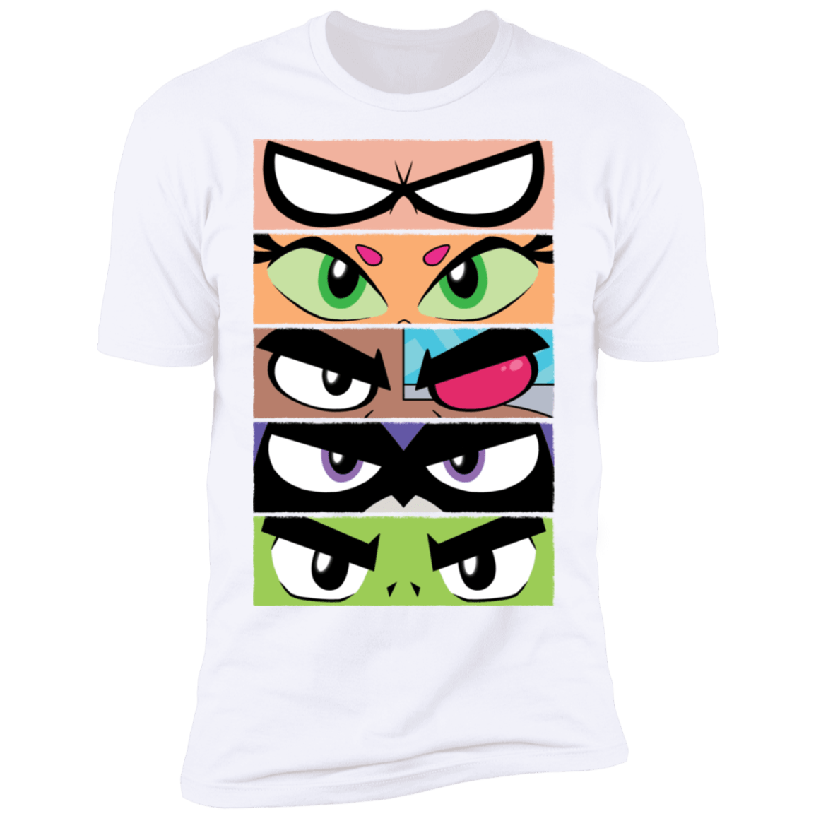 T-Shirts White / S Teen Titans GO Eyes Men's Premium T-Shirt