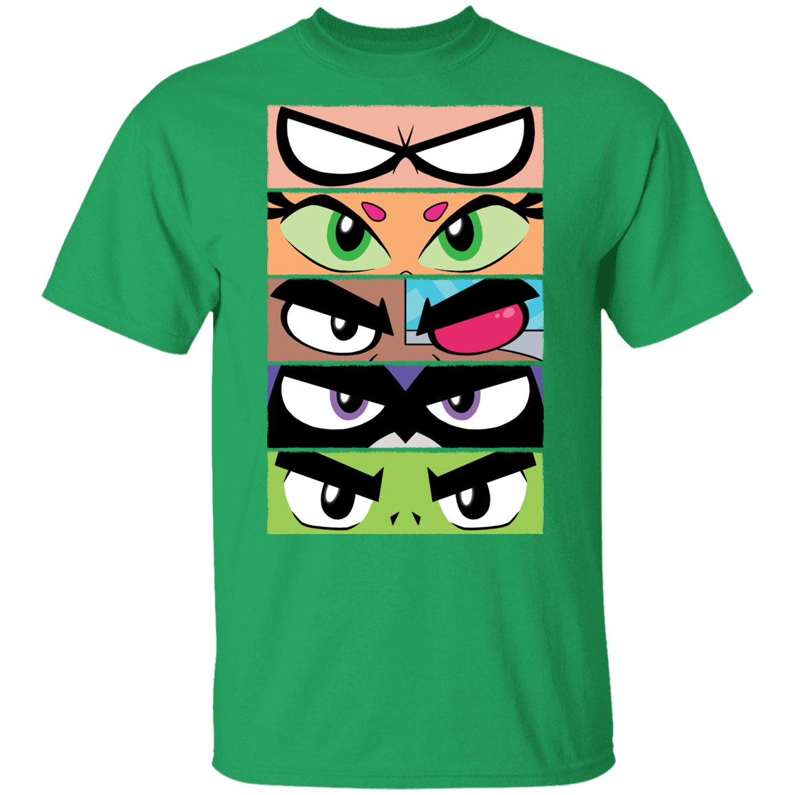 T-Shirts Irish Green / YXS Teen Titans GO Eyes Youth T-Shirt