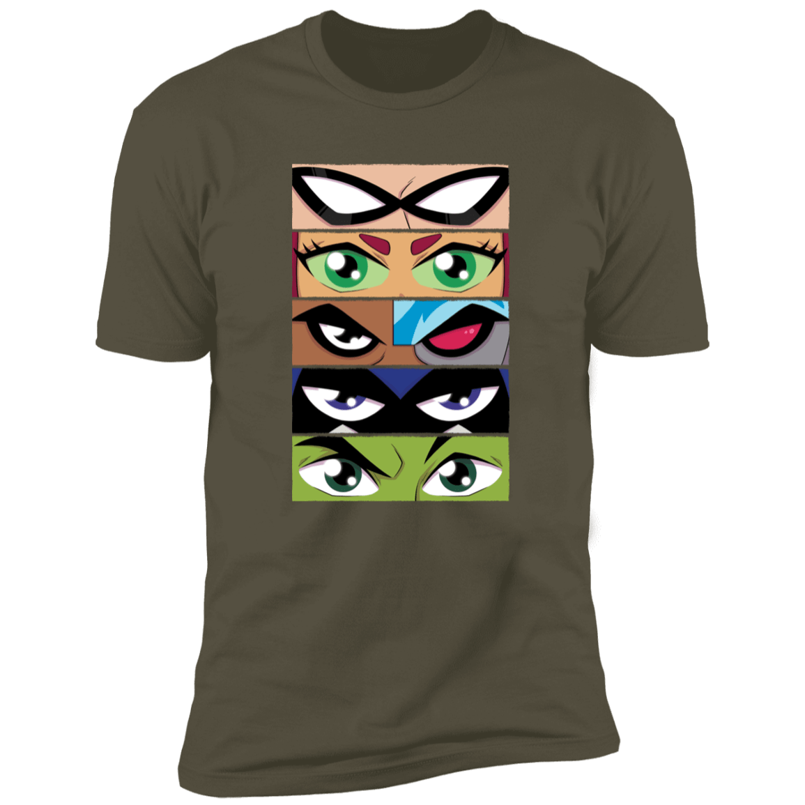 T-Shirts Military Green / S Teen Titans OG Eyes Men's Premium T-Shirt