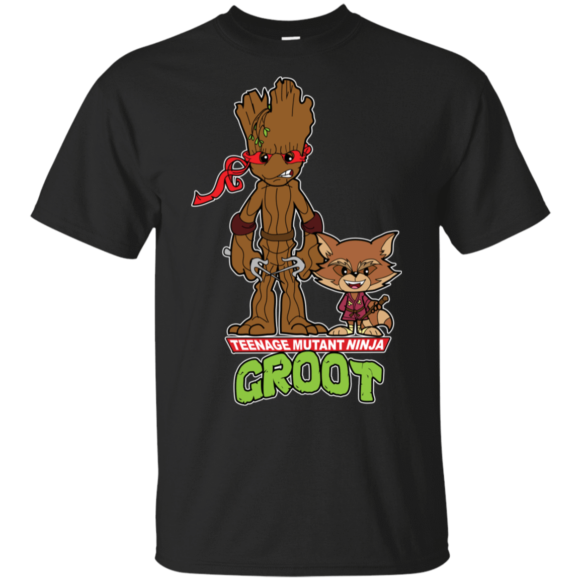 T-Shirts Black / S Teenage Mutant Ninja Groot T-Shirt