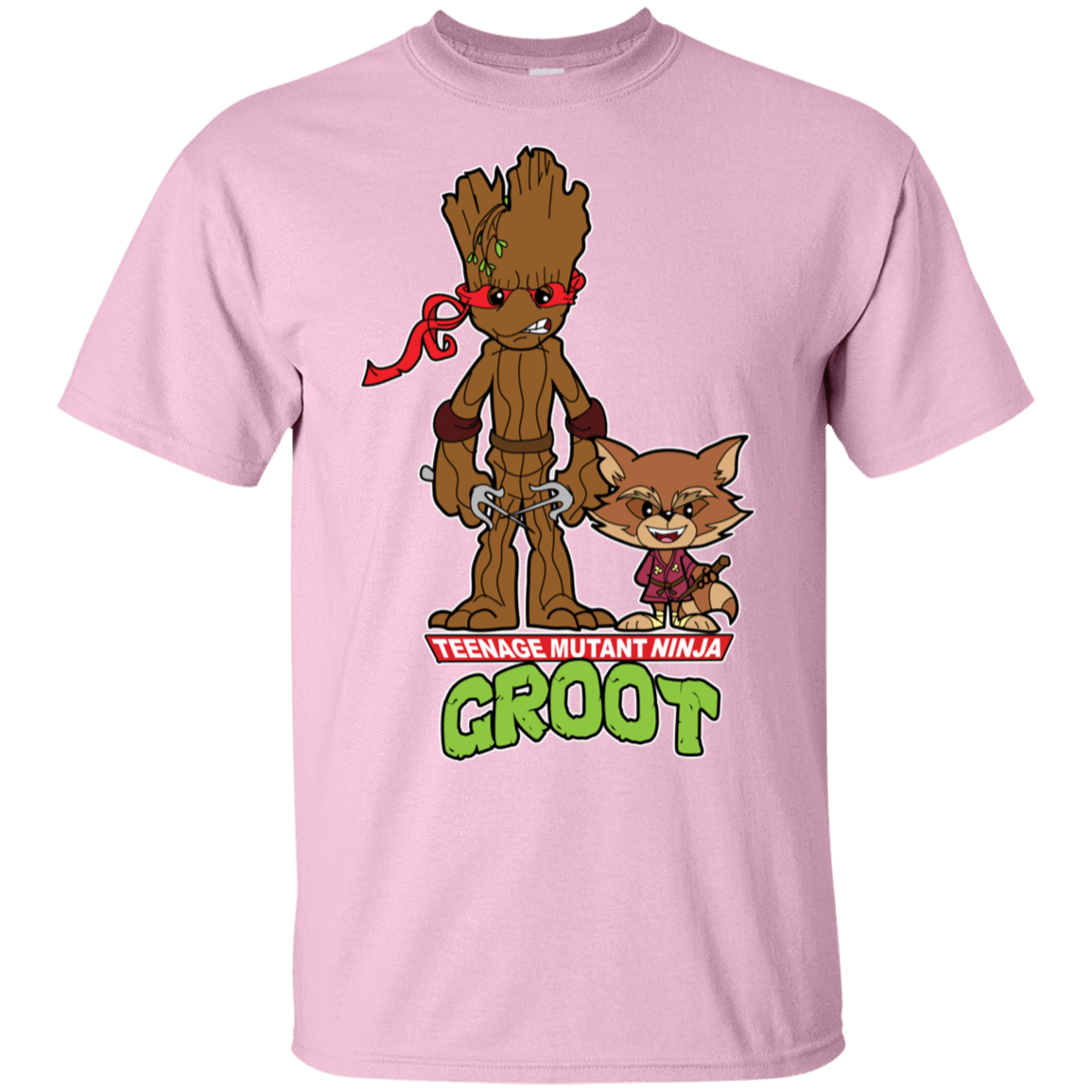 T-Shirts Light Pink / S Teenage Mutant Ninja Groot T-Shirt