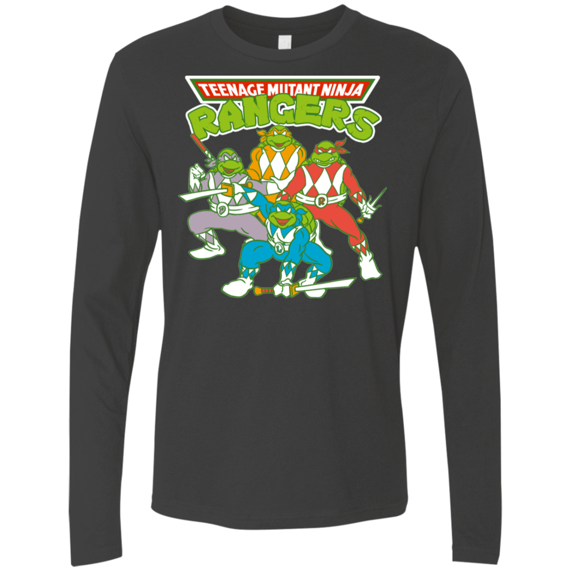 T-Shirts Heavy Metal / S Teenage Mutant Ninja Rangers Men's Premium Long Sleeve