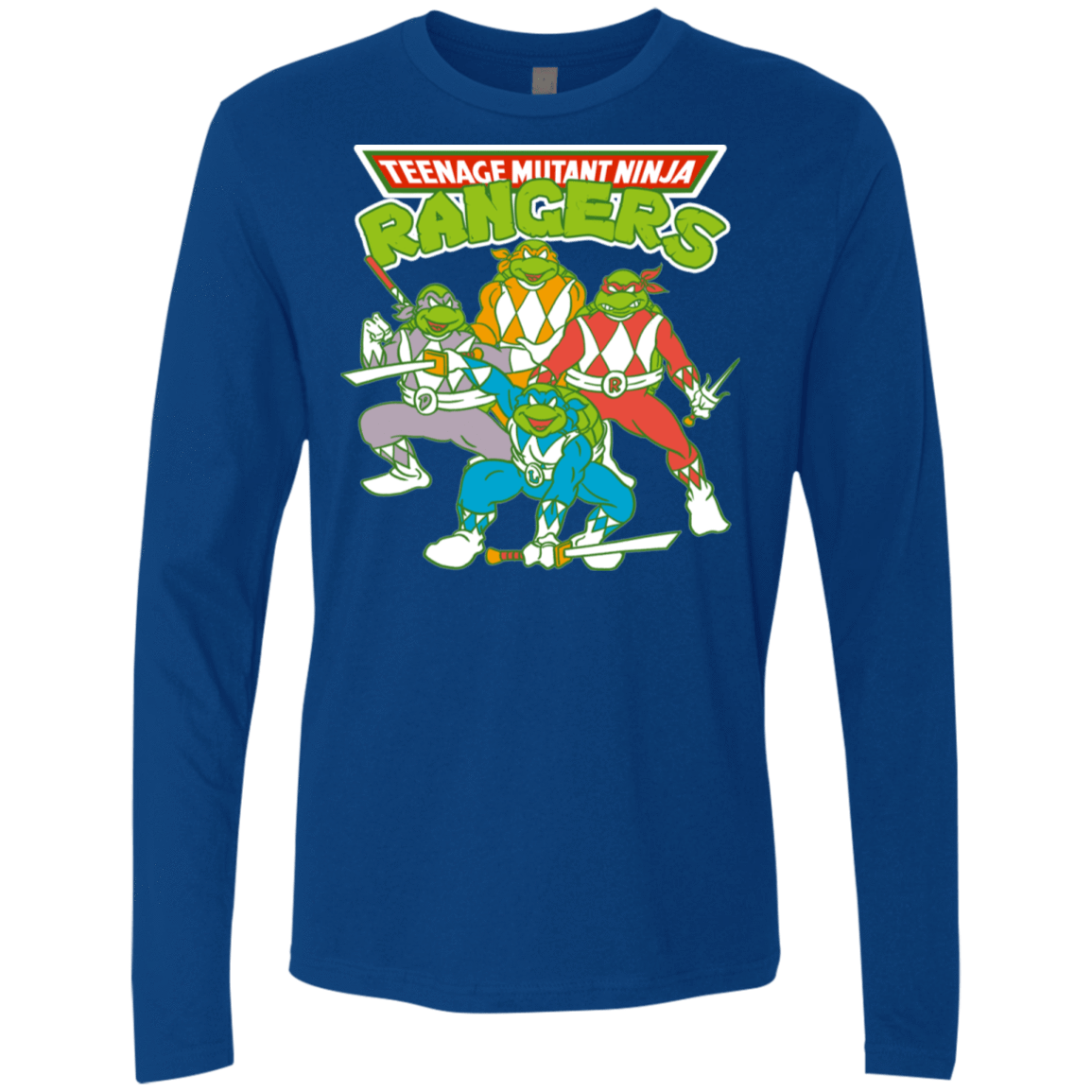 T-Shirts Royal / S Teenage Mutant Ninja Rangers Men's Premium Long Sleeve